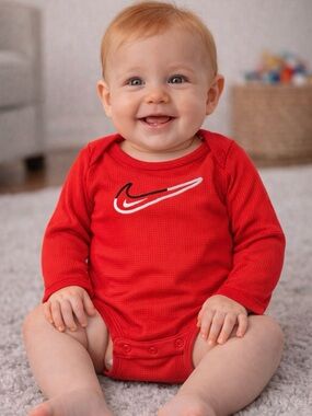 Nike & Jordan Baby Bundle Bodysuits Lot (3) Infant 0-6M 6M 12M Swoosh Athletic
